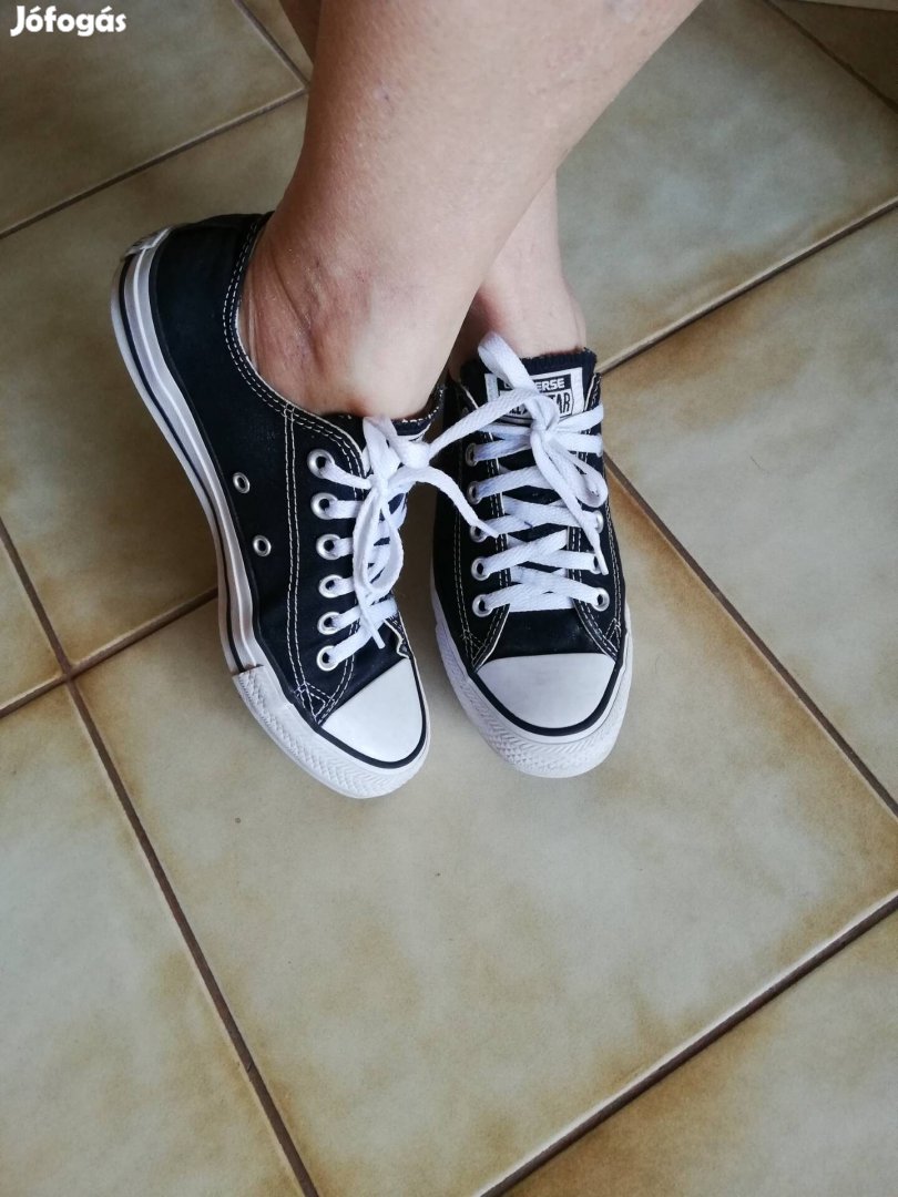 Converse fekete vászon cipő 37.5-38 as 