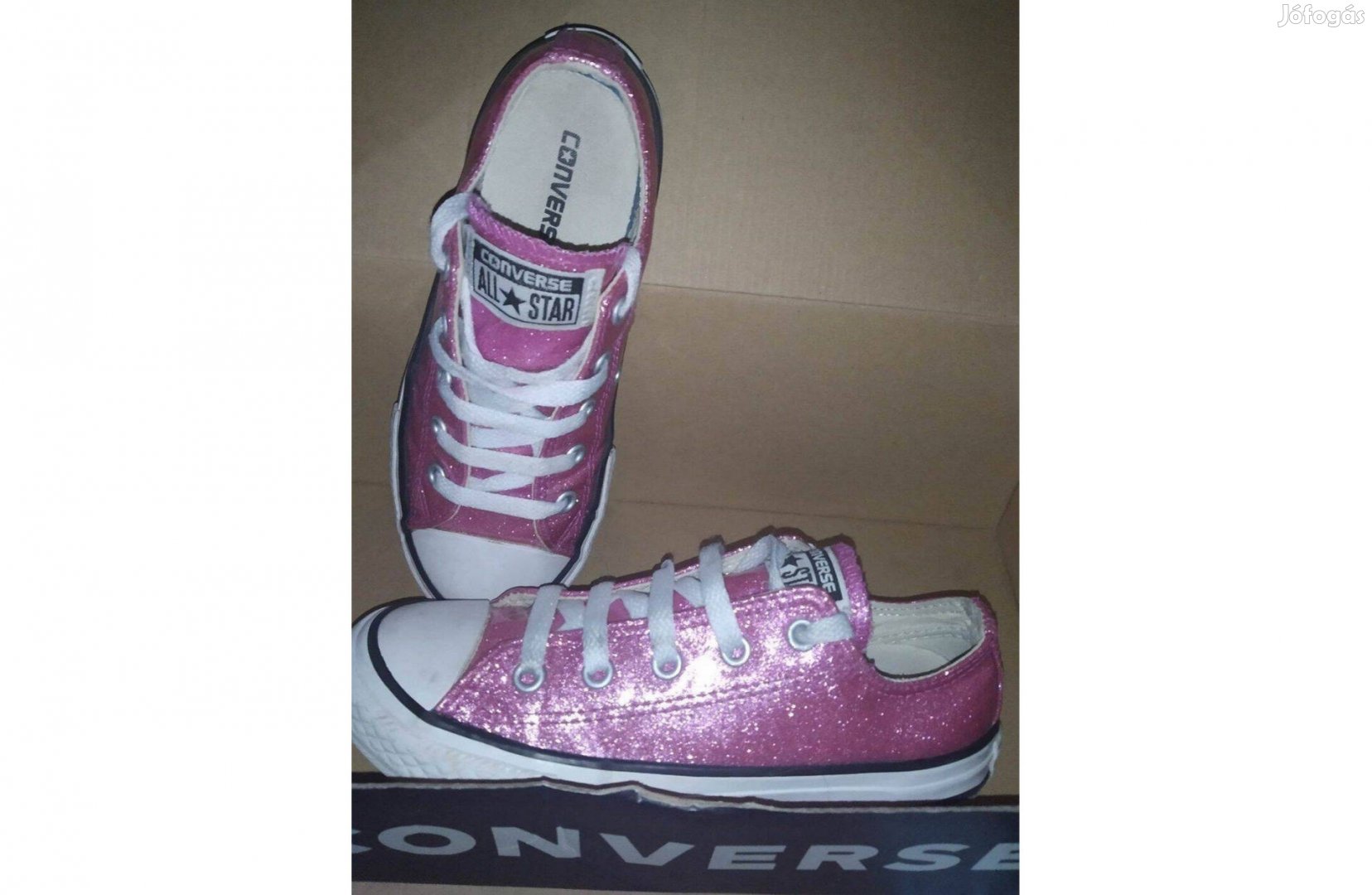 Converse kislány csillogó rózsaszín cipő, tornacipő ( 31,5 méret )