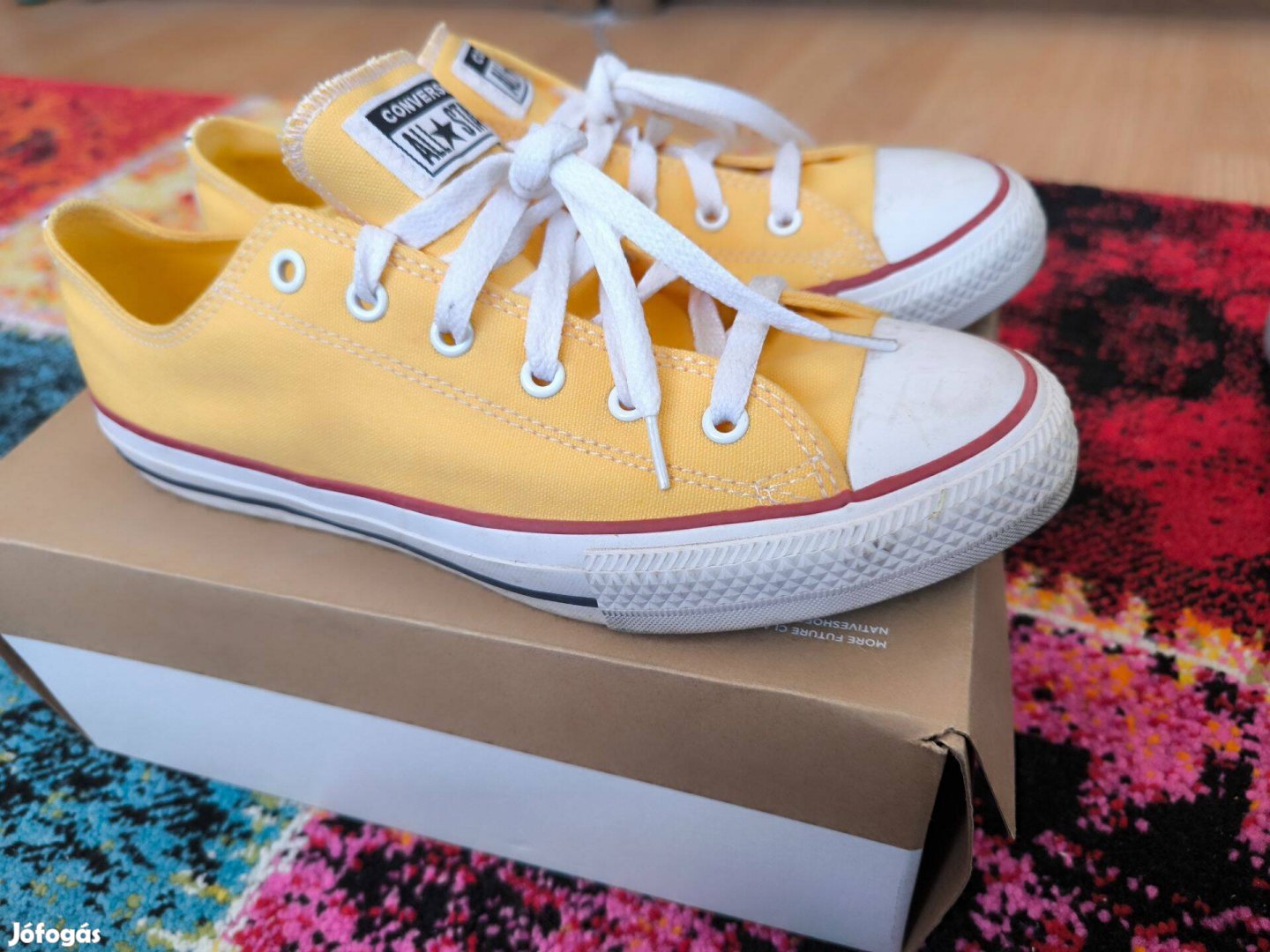 Converse sárga eredeti cipő 38.5-es 25cm bth