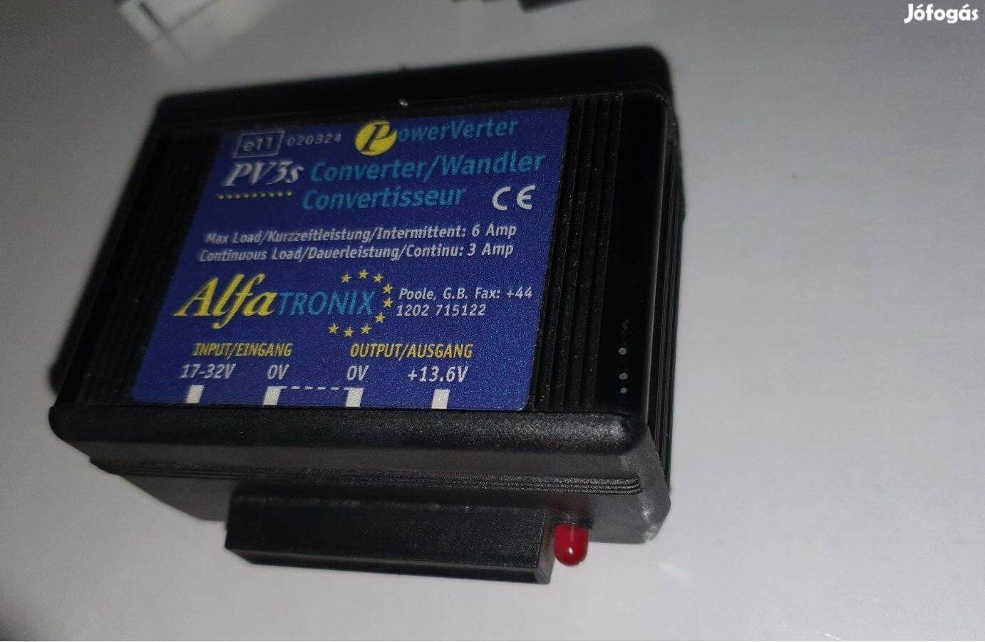 Converter PV3s 24Vdc - 12Vdc feszültség átalakító