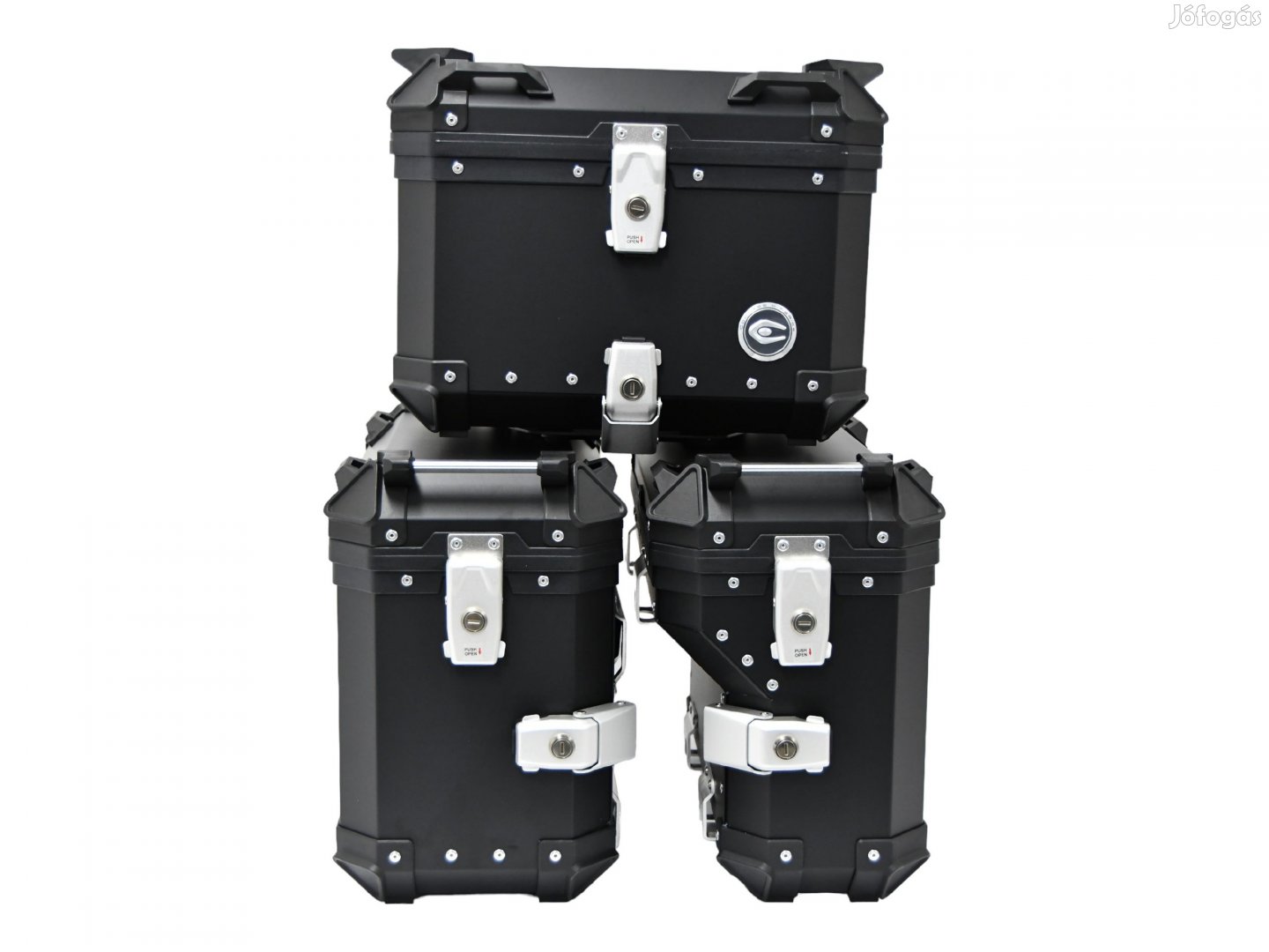 Coocase 3 darabos alumínium doboz szett (30L aszimmetrikus + 36L + 45L