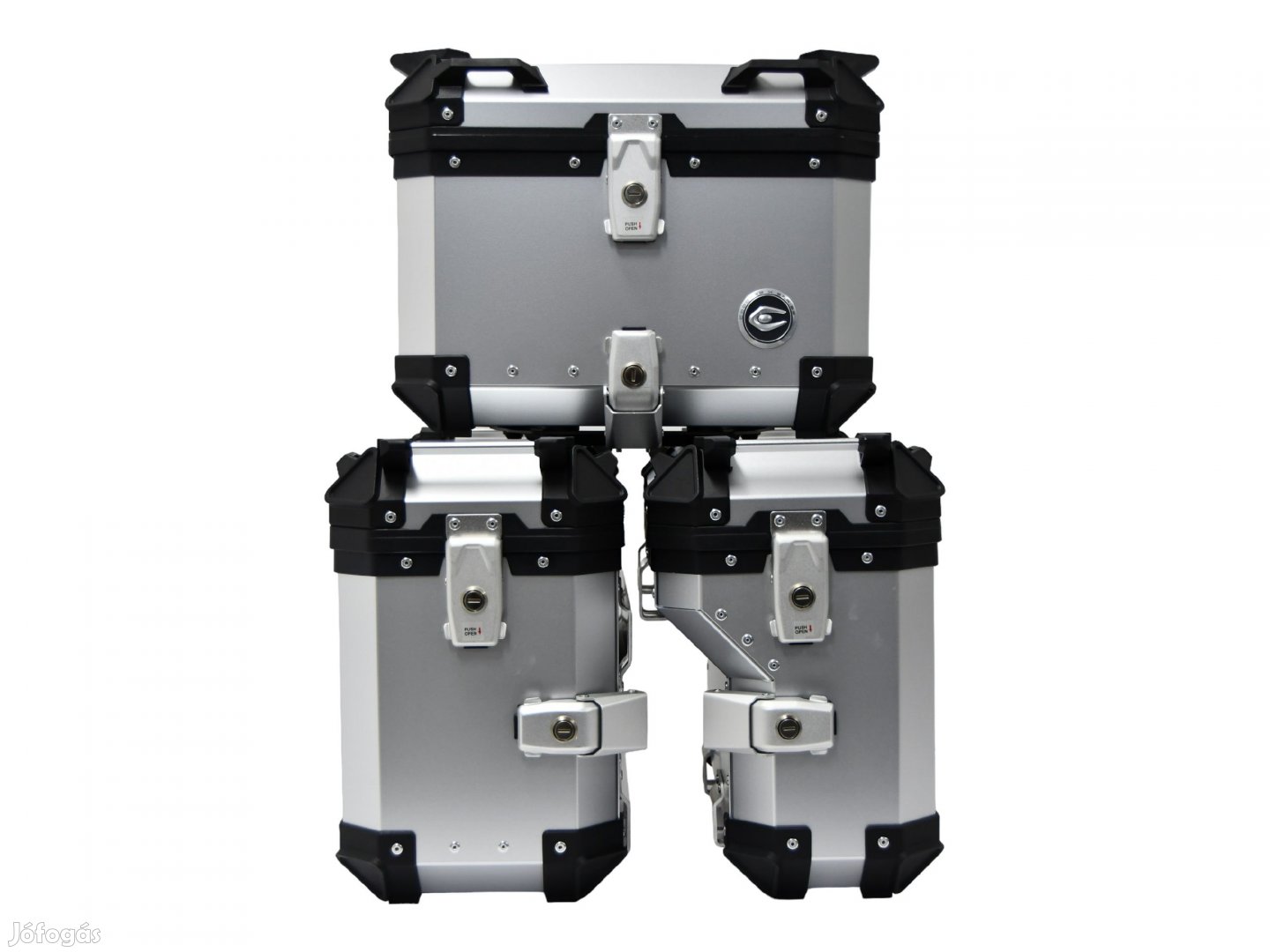 Coocase Zestaw 3 alumínium doboz (30L aszimmetrikus + 36L + 45L) eloxá
