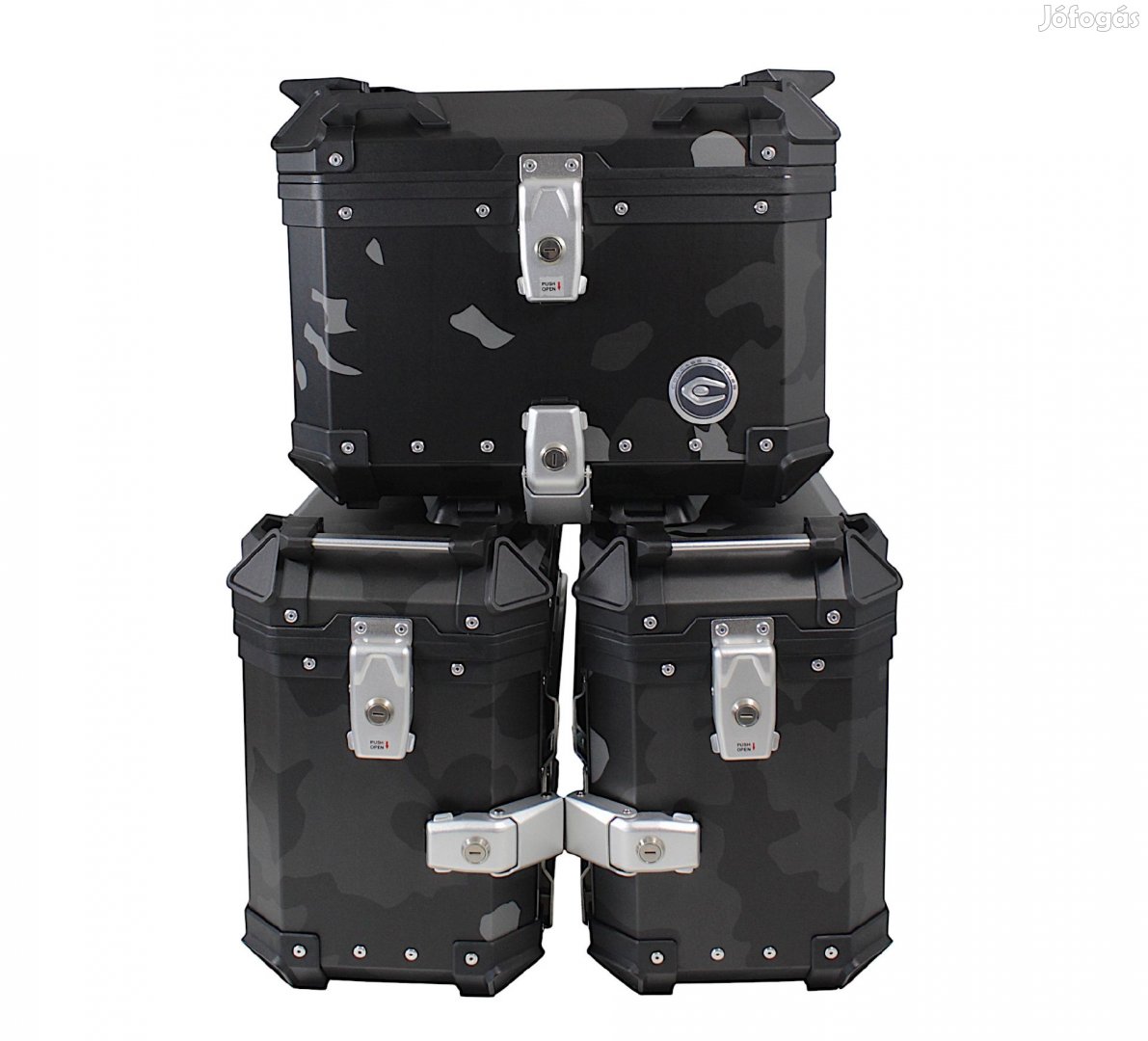 Coocase alumínium doboz szett (2x36L szimmetrikus + 45L) szürke terepm
