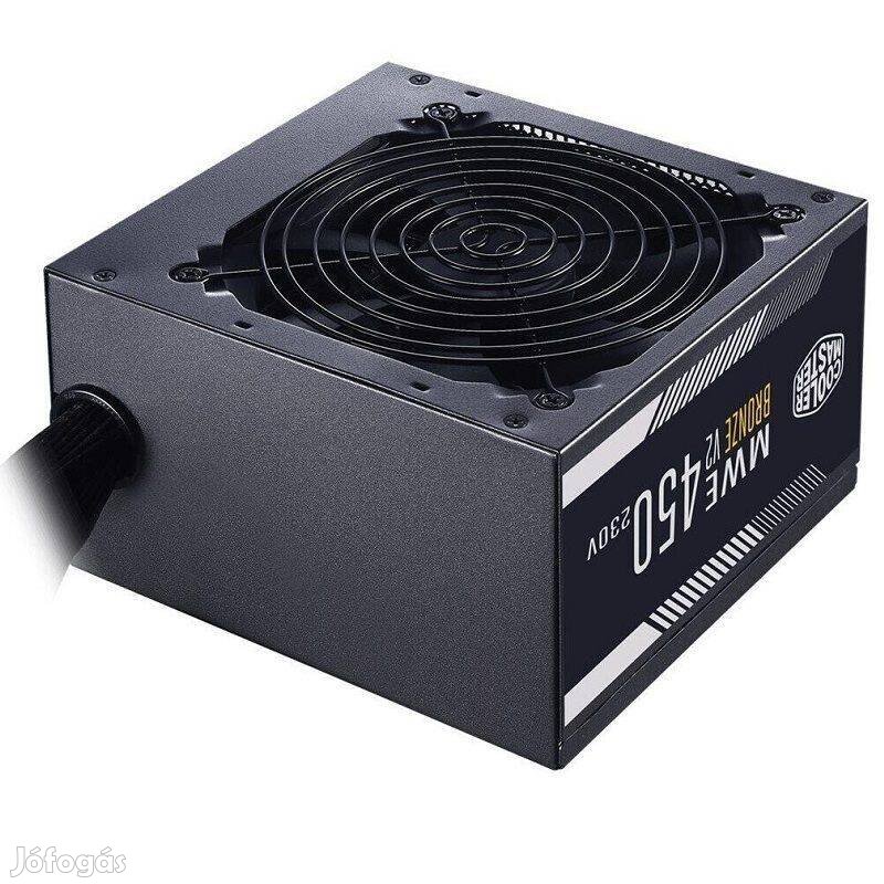 Cooler Master Mwe 80 Plus Bronze V2 230V, 450W tápegység, használt