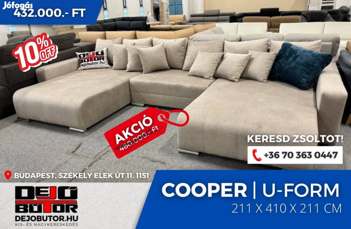 Cooper sarok kanapé ülőgarnitúra 211x410x211 cm ualak bézs