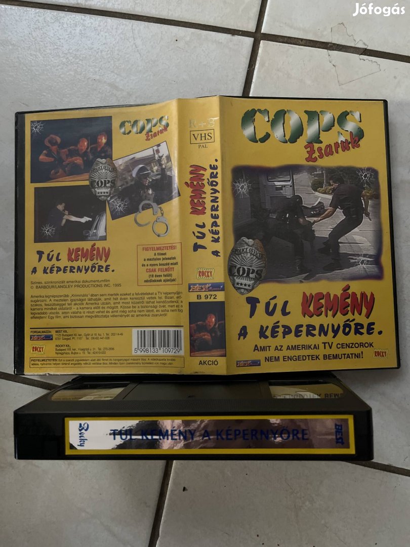 Cops túl kemény a képernyőre vhs 