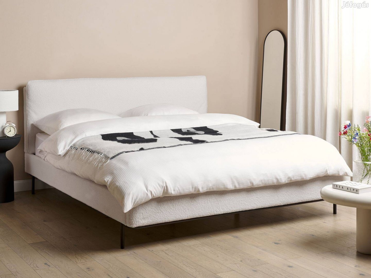 Corio buklé franciaágy 180 x 200 cm (fehér) 30746