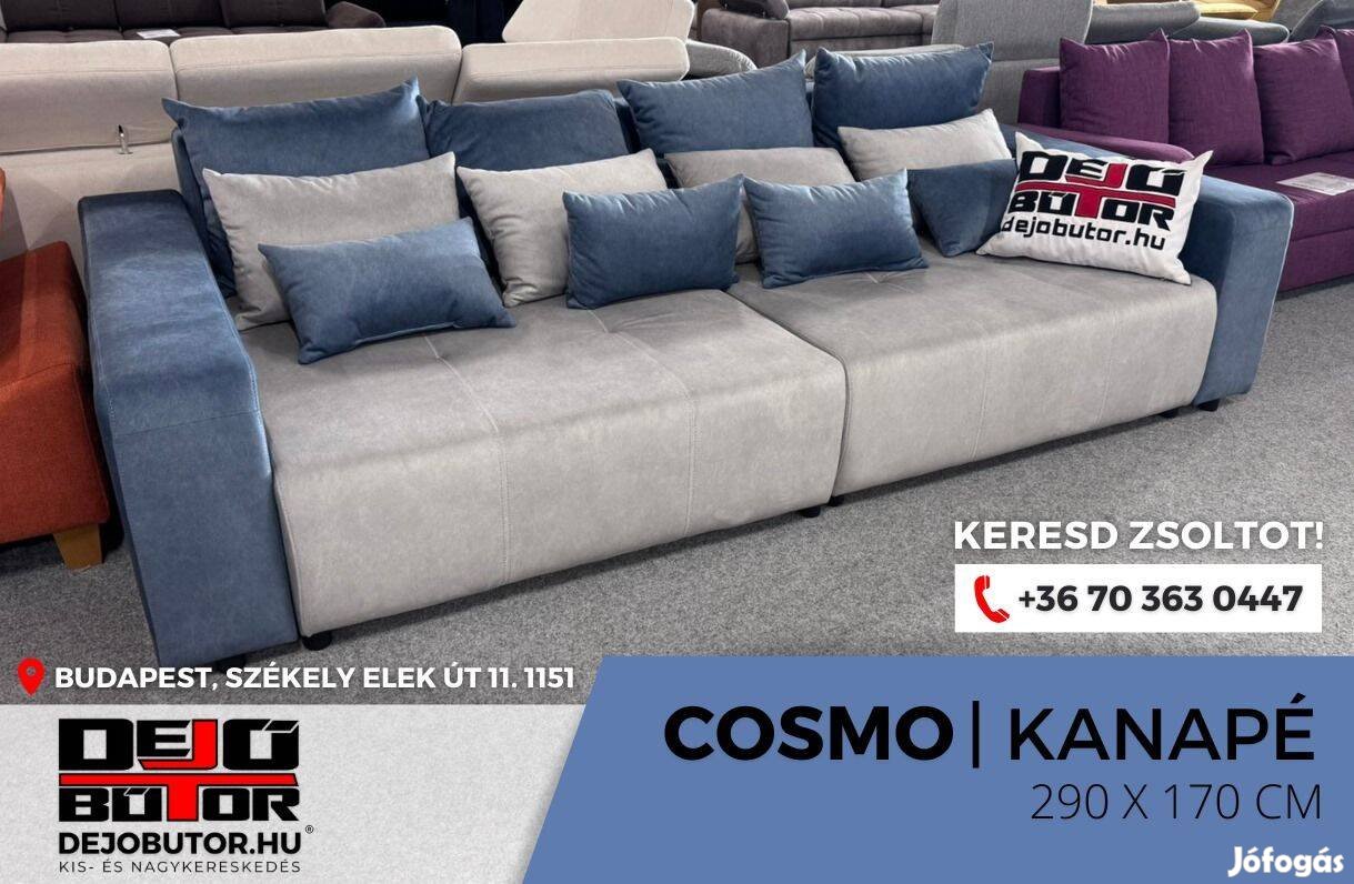 Cosmo XL kanapé ülőgarnitúra 290x140 cm ágyazható kék