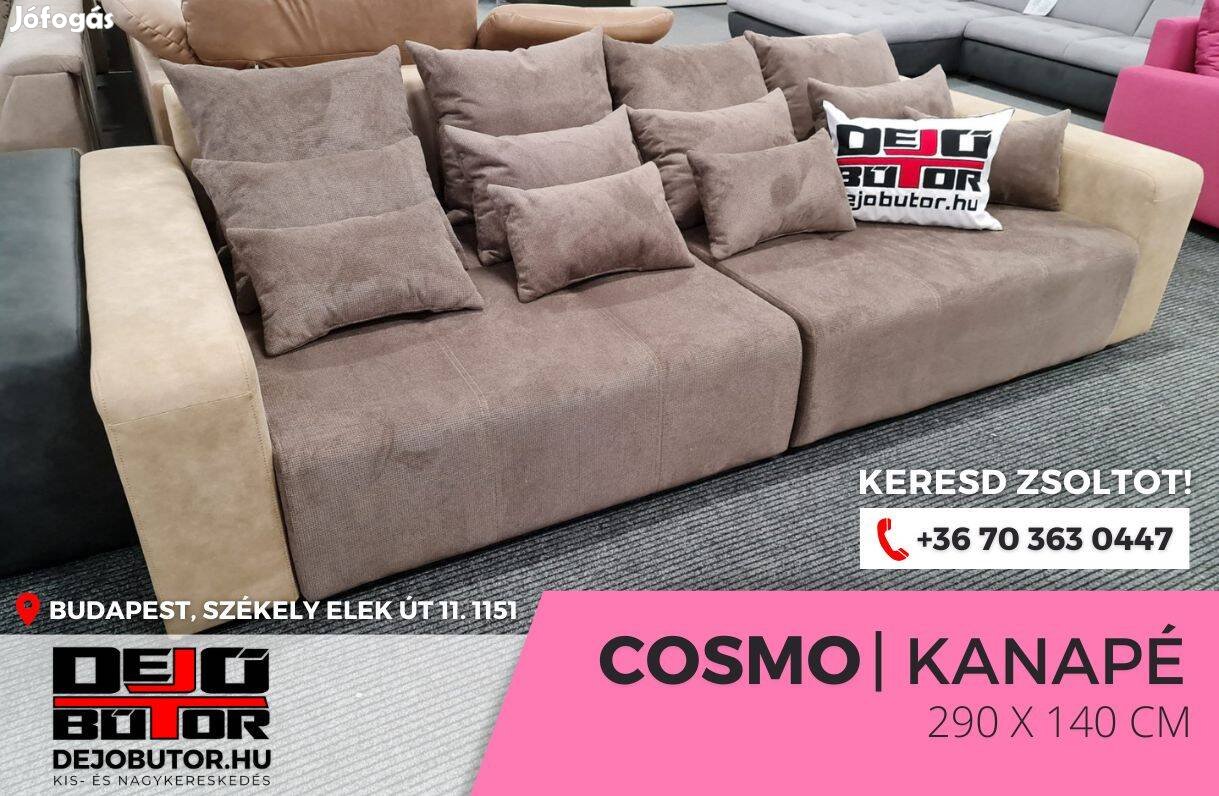 Cosmo óriás bézs kanapé ülőgarnitúra 290x140 cm ágyazható