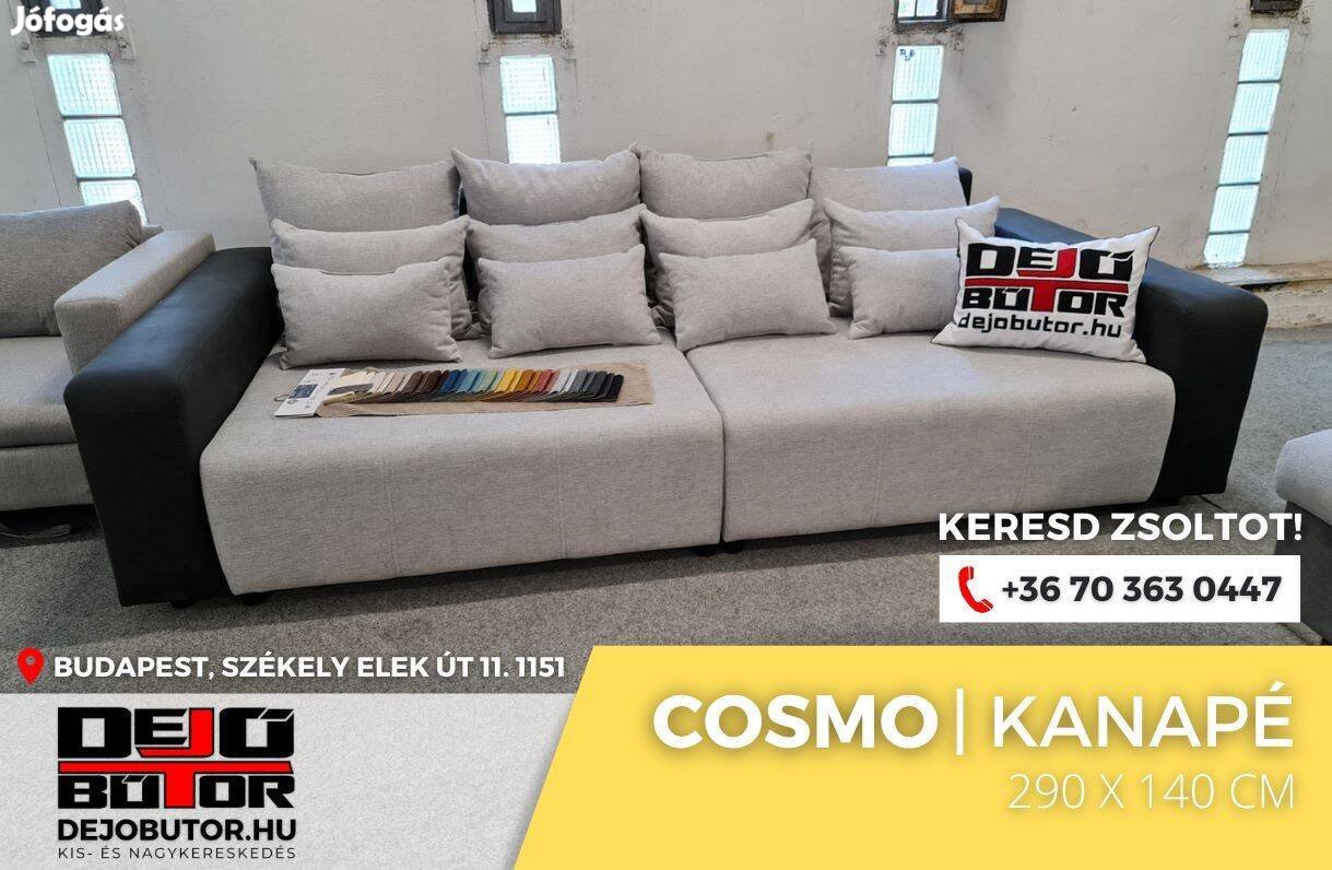 Cosmo szivacsos big kanapé ülőgarnitúra 290x140 cm ágyazható