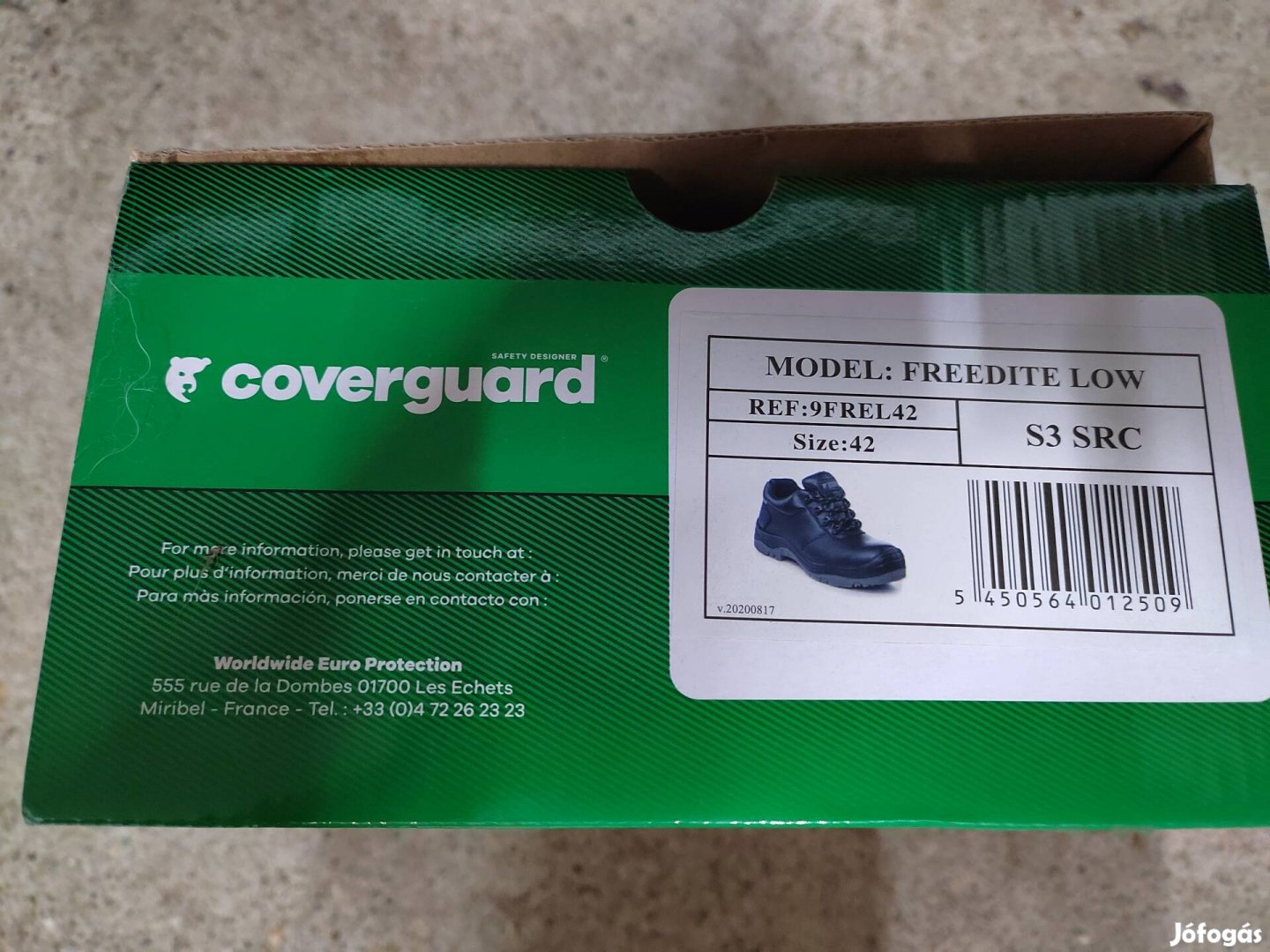 Coverguard 42-es s3-as munkavédelmi félcipő