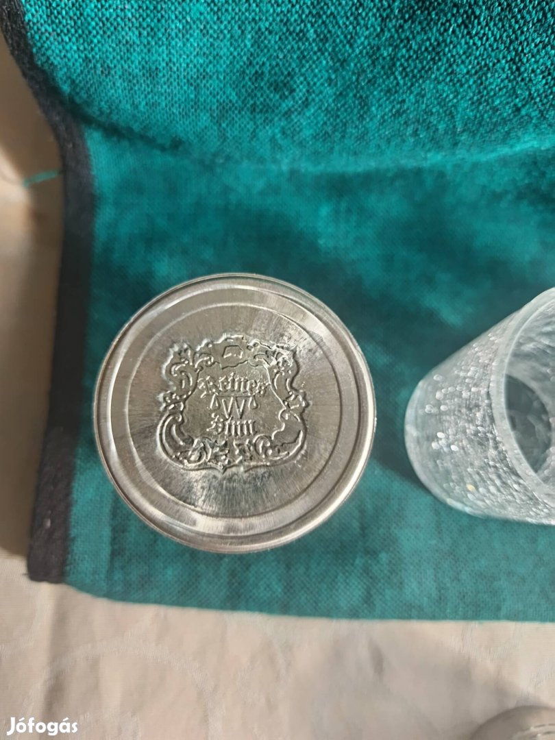 Cracuellee pohár 4 db ón talppal