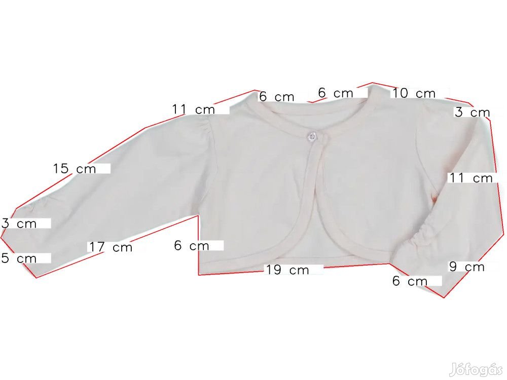 Crafted Új (címkés) Lány Bolero (Méret: 68)