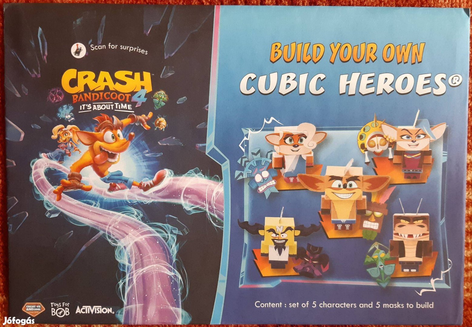 Crash Bandicoot 4 Cubic Heroes papírfigurák