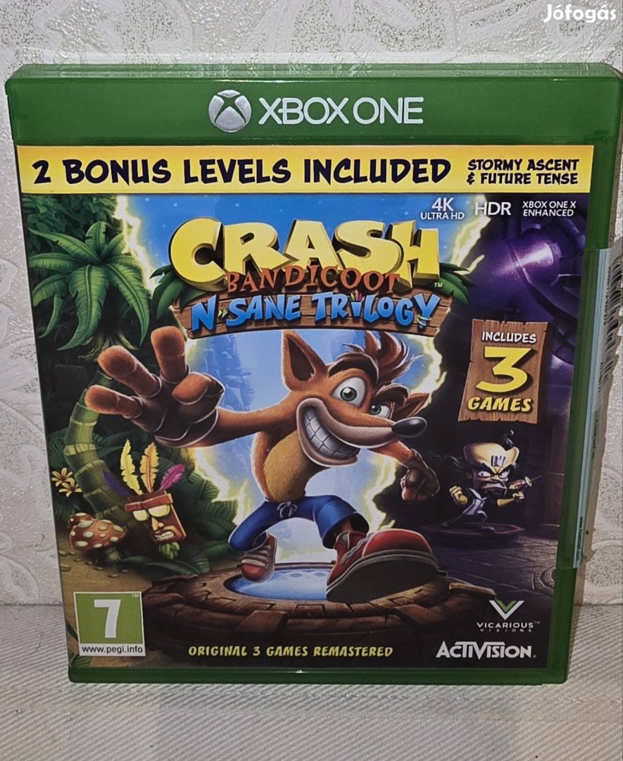 Crash Bandicoot N Sane Trilogy x box one játék 