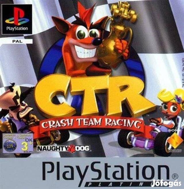 Crash Team Racing, Platinum Ed., Mint PS1 játék