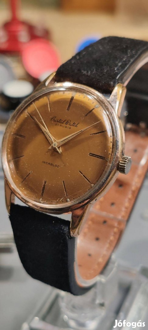 Cristal watch lazacszínű számlap új plexi szép állapotban