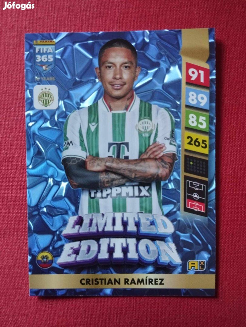 Cristian Ramirez (Ferencváros) FIFA 365 2025 Limited edition kártya