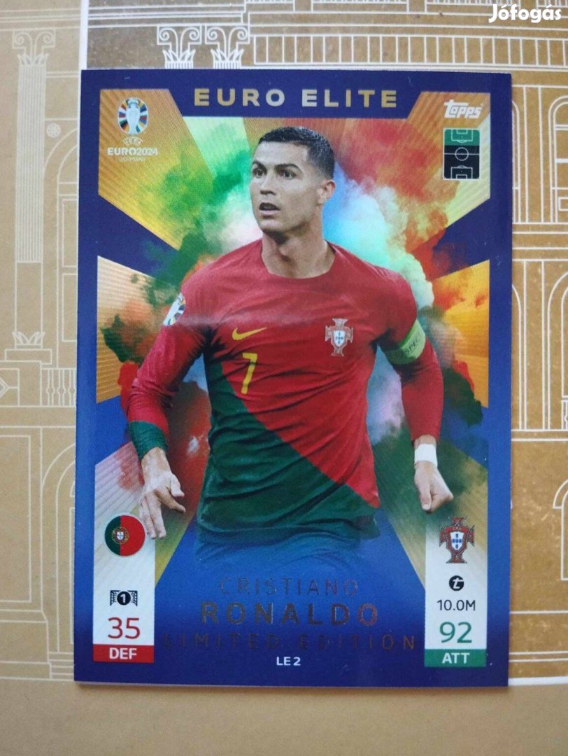 Cristiano Ronaldo Euro Elite Limited Edition Euro 2024 focis kártya