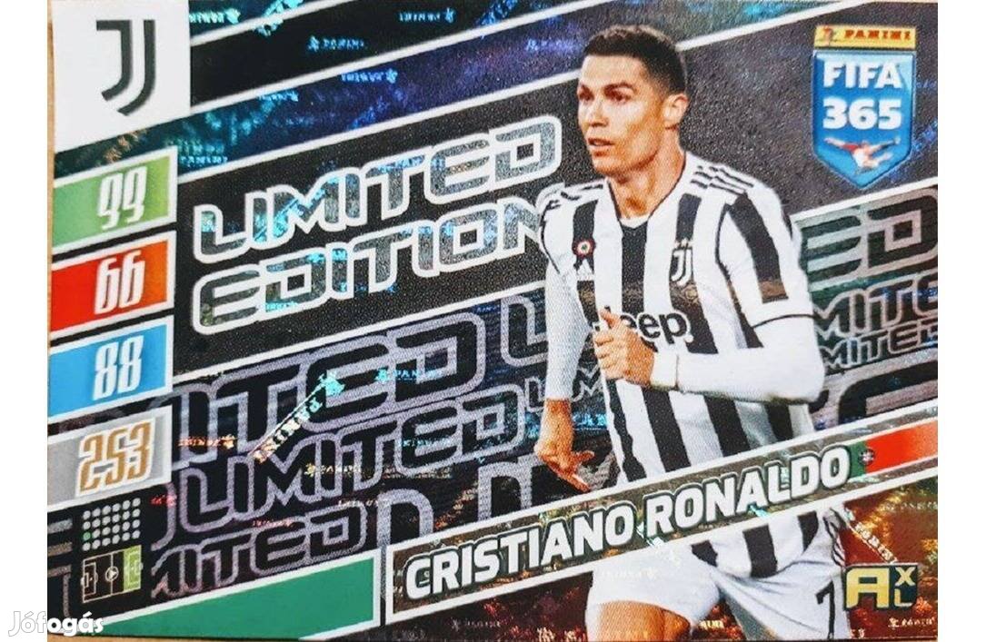 Cristiano Ronaldo Juventus XXL Limited focis kártya Panini FIFA 2022