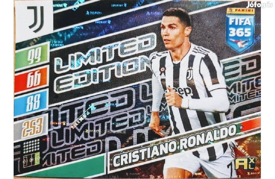 Cristiano Ronaldo Juventus XXL Limited focis kártya Panini FIFA 2022