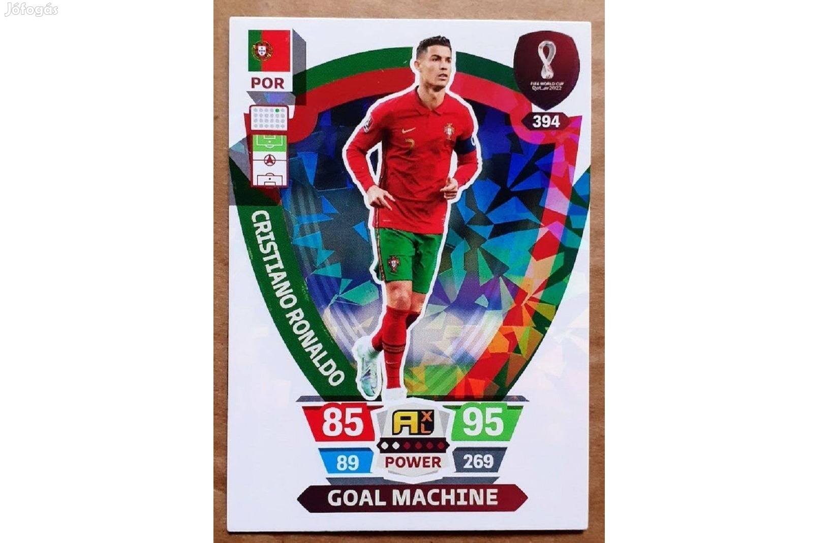 Cristiano Ronaldo Portugália Goal Machine focis kártya Qatar 2022