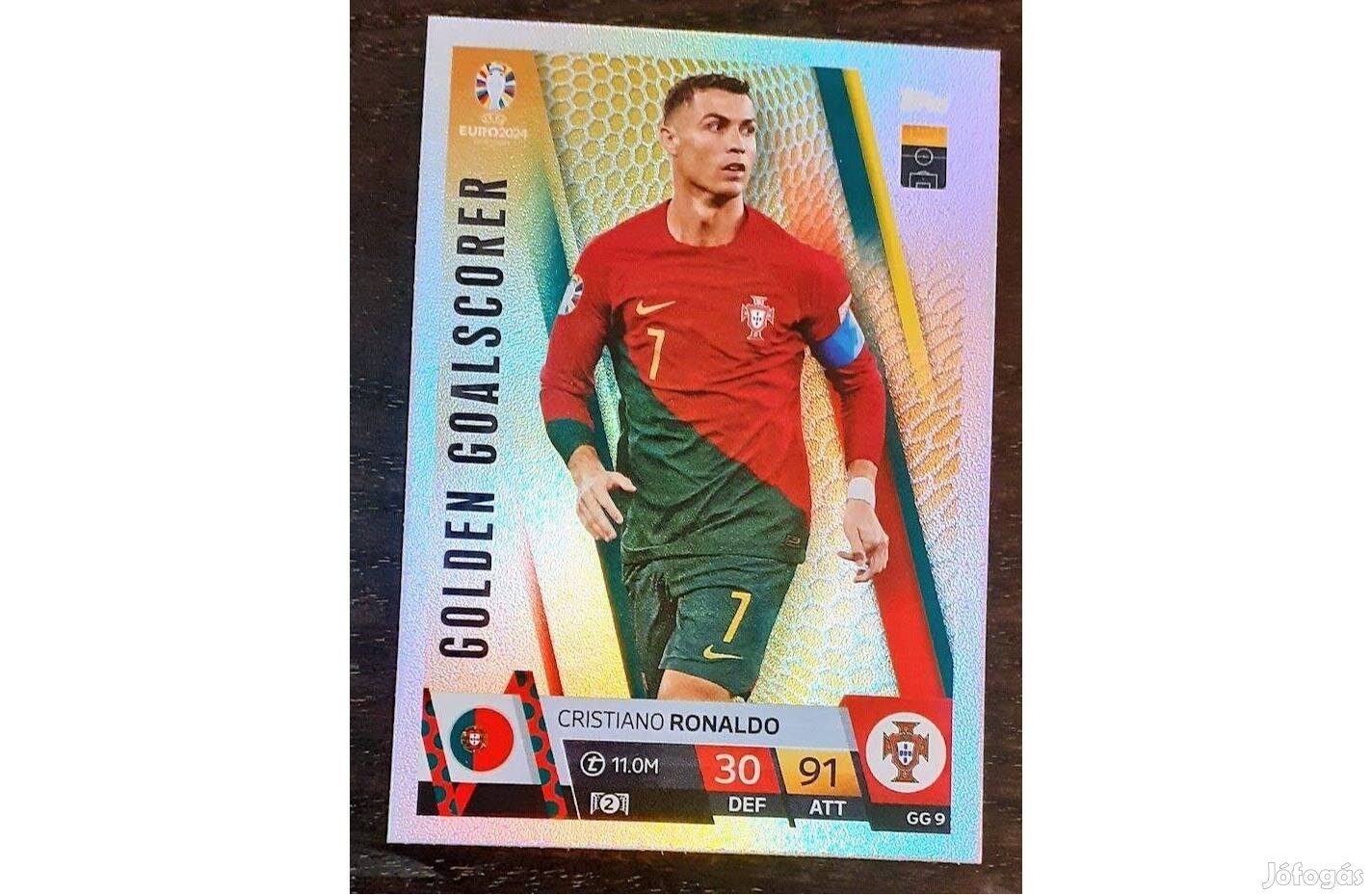 Cristiano Ronaldo Portugália Golden Goalscorer focis kártya Euro 2024
