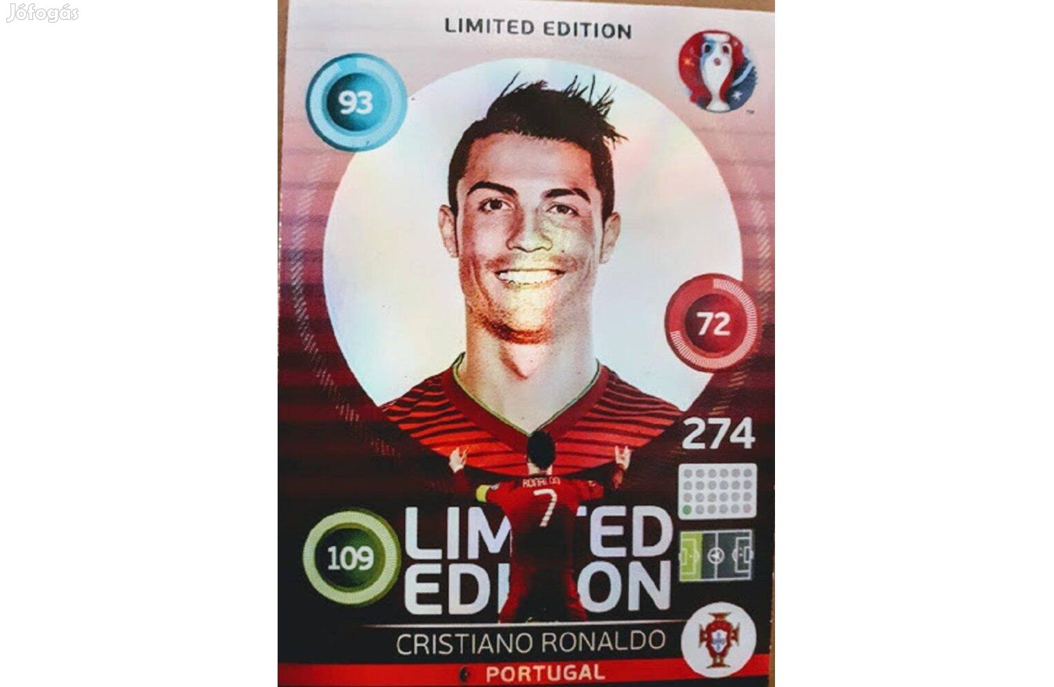 Cristiano Ronaldo Portugália Hero Limited Edition Panini Euro 2016