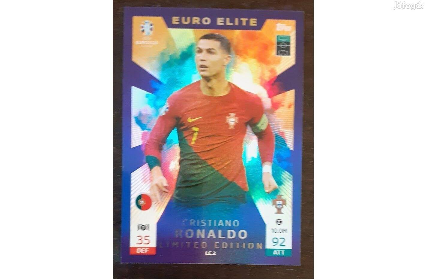 Cristiano Ronaldo Portugália Limited Edition focis kártya Euro 2024