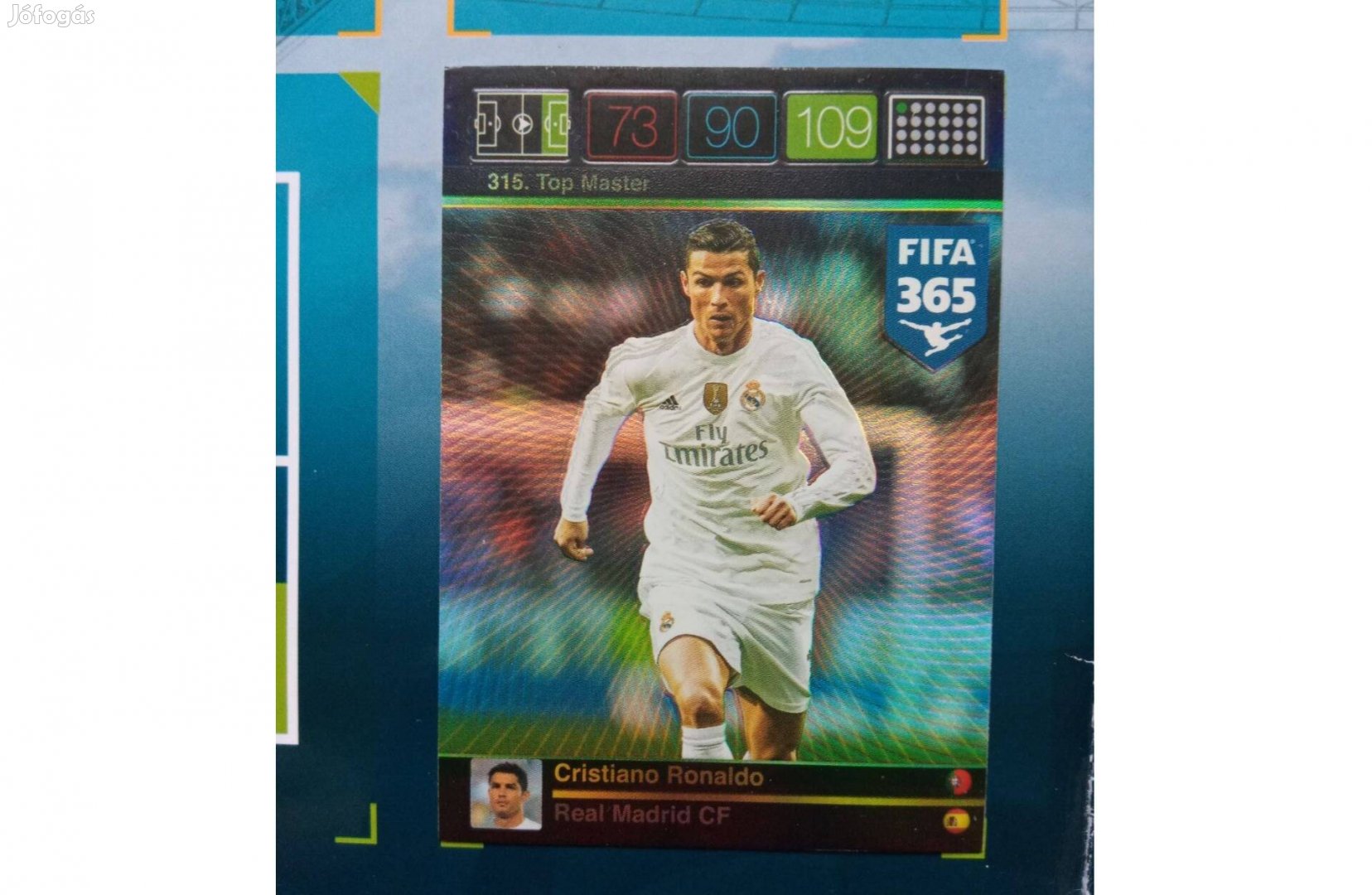 Cristiano Ronaldo (Real Madrid) Panini FIFA 365 2015 Top Master kártya