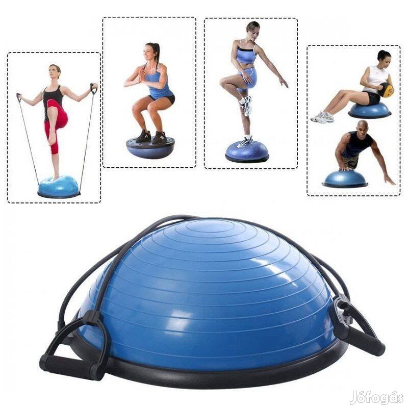 Crivit Balance-Trainer egyensúly labda, expanderrel és pumpával - kék