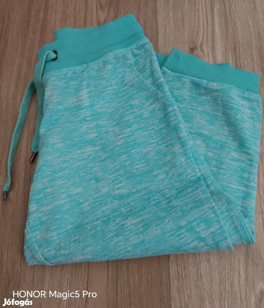 Crivit türkizes sportos pamut női térdnadrág S