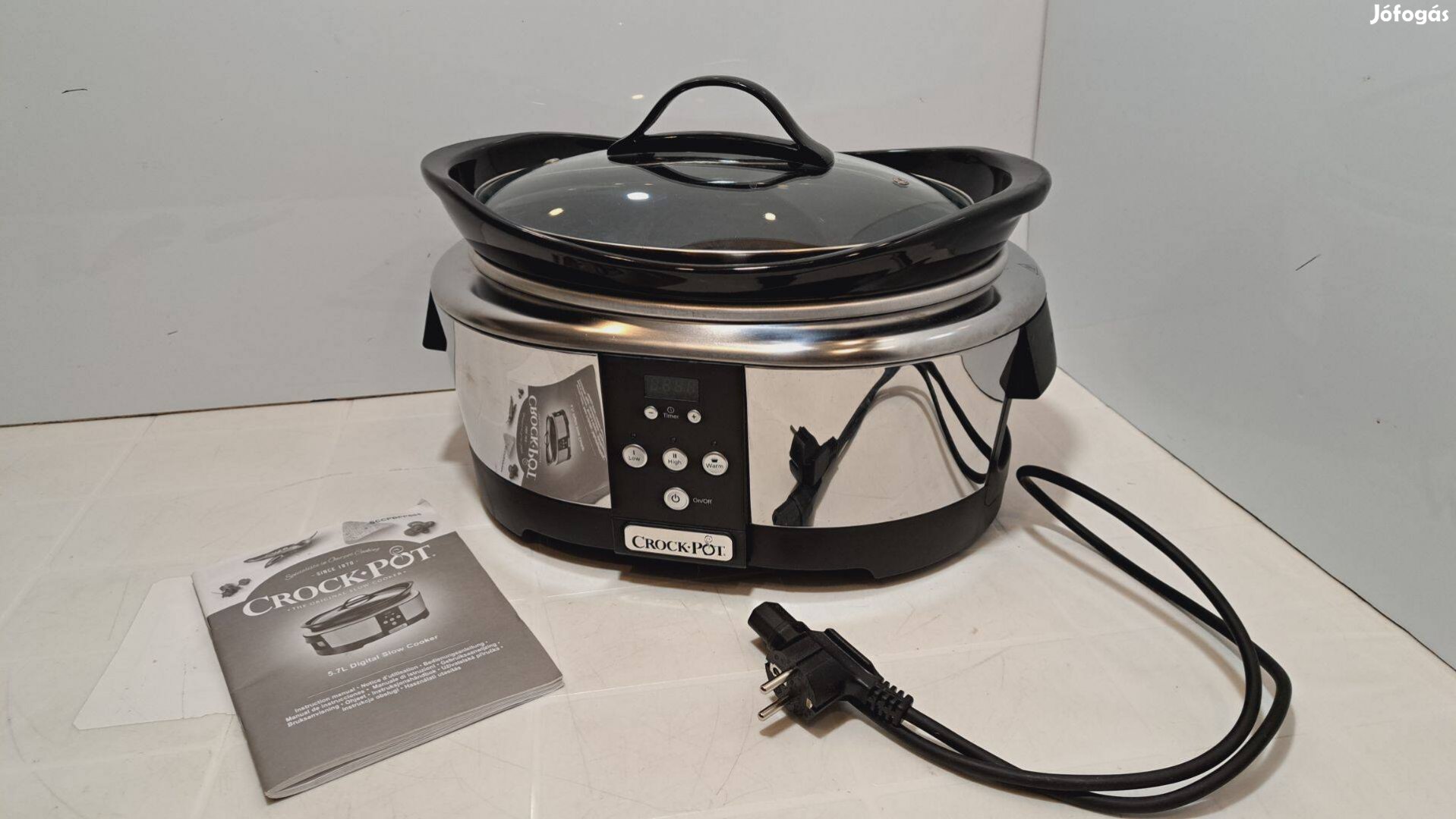 Crockpot Sccpbpp605 elektromos kerámia főzőedény, 5,7 L, új