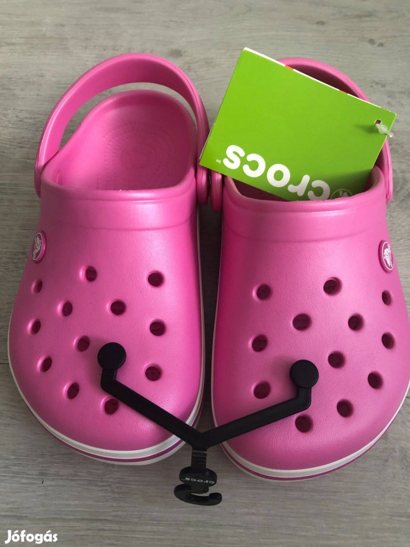 Crocs Pink Crocband Clog papucs vadiúj, címkés állapotban - J2, 33-34