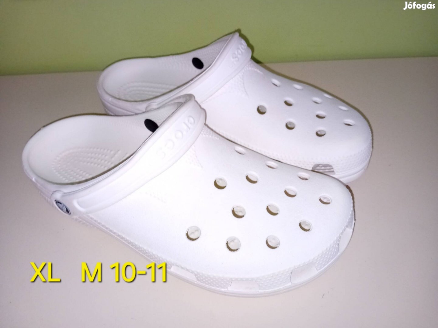 Crocs papucs 45-46 M10-11 fehér