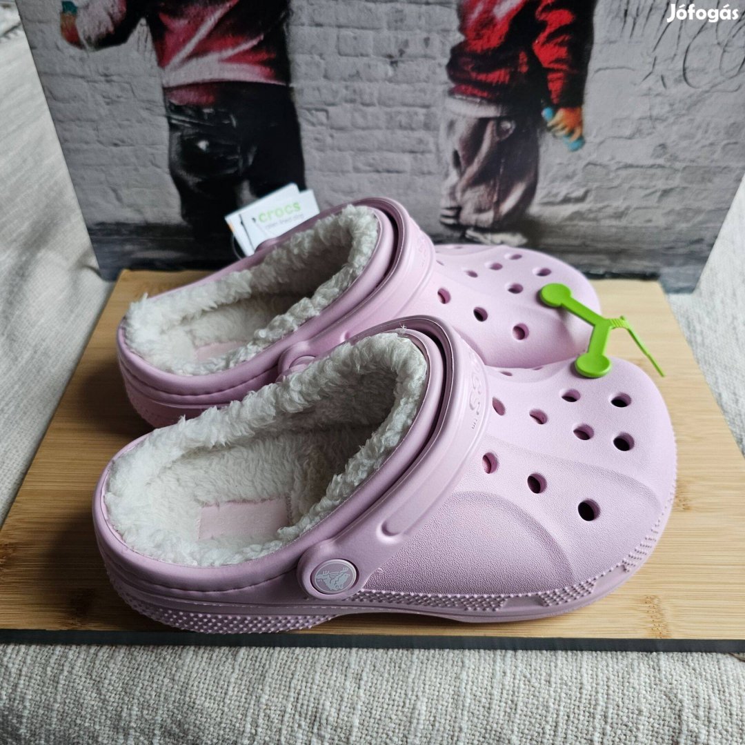 Crocs téli bundás papucs 36-37 es méret 22cm belsö talphossz