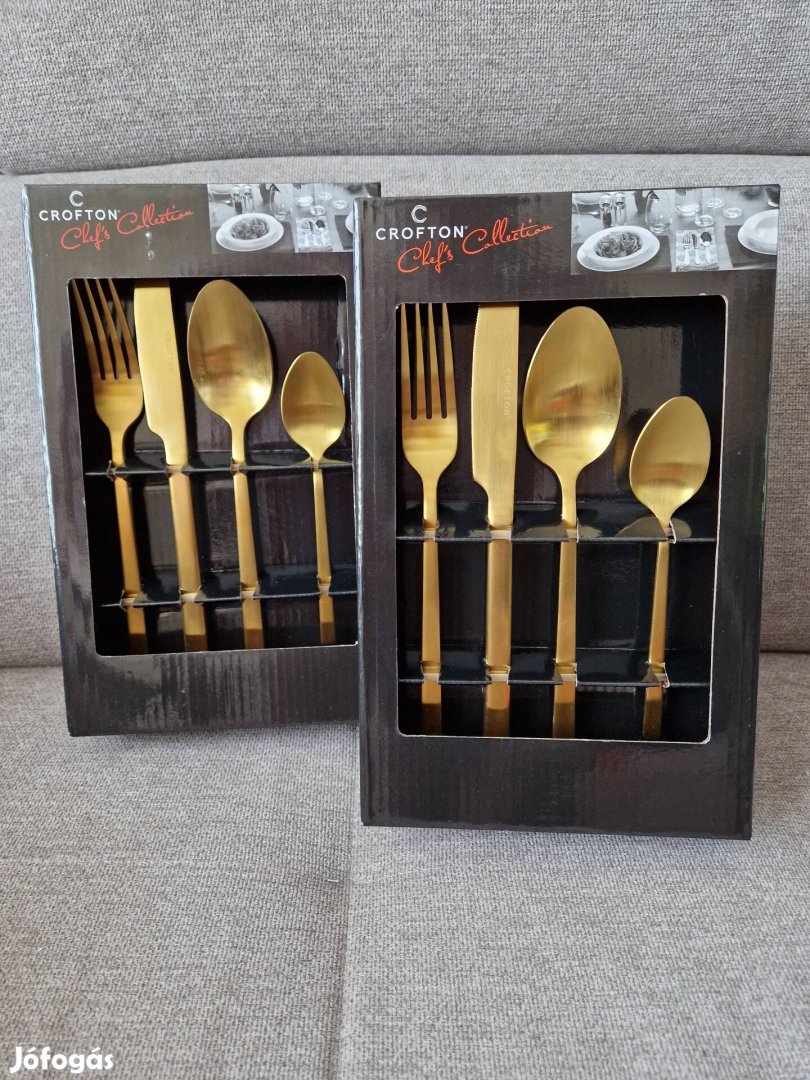Crofton Chef's Collection arany színű evőeszközkészlet 2x16 részes