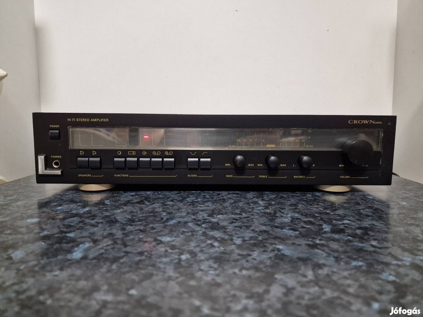 Crown Ws-440 kivezérlés jelzős stereo erősítő 