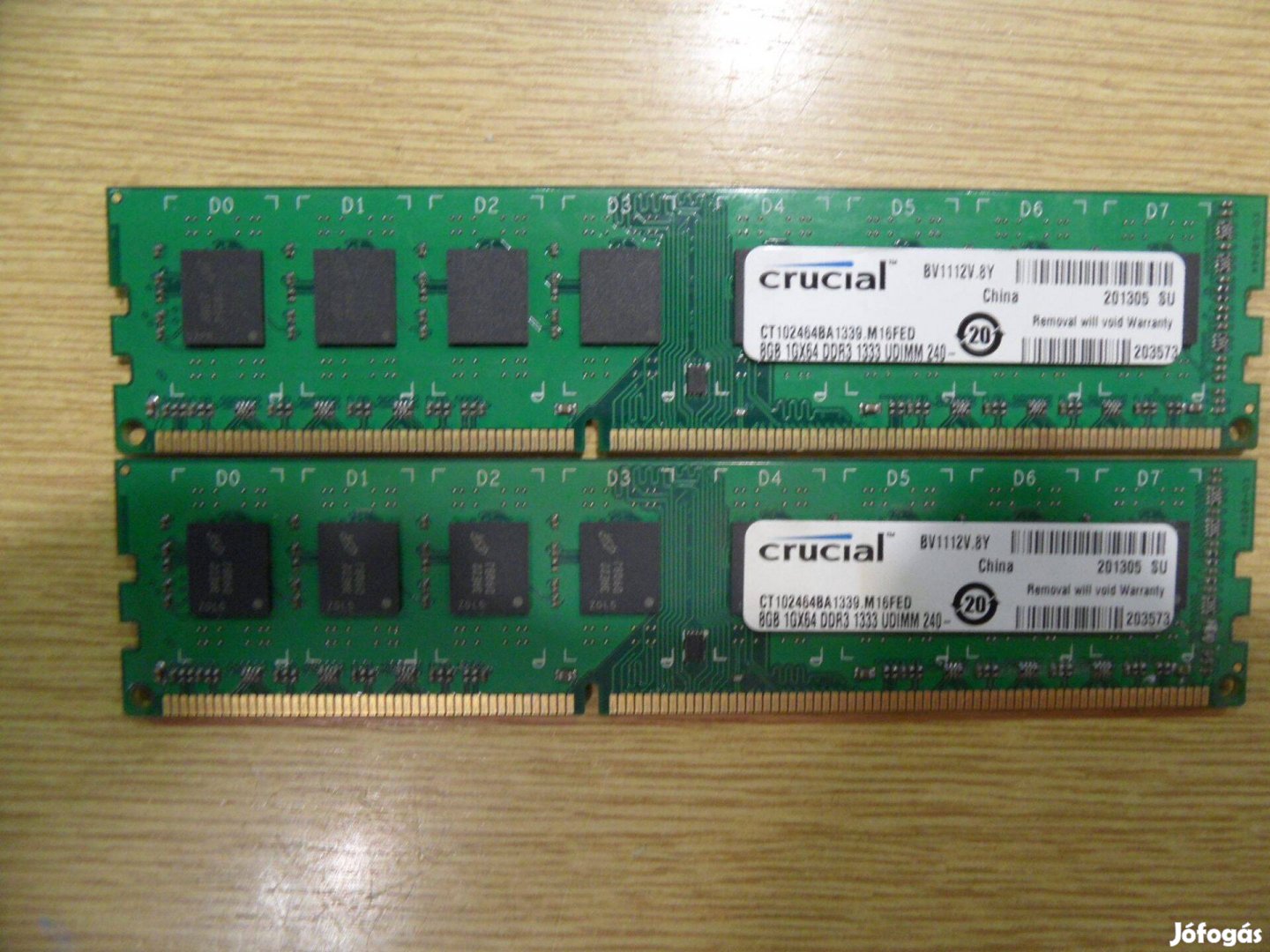 Crucial 16GB / 1333Mhz (2X 8GB) DDR3 memória KIT