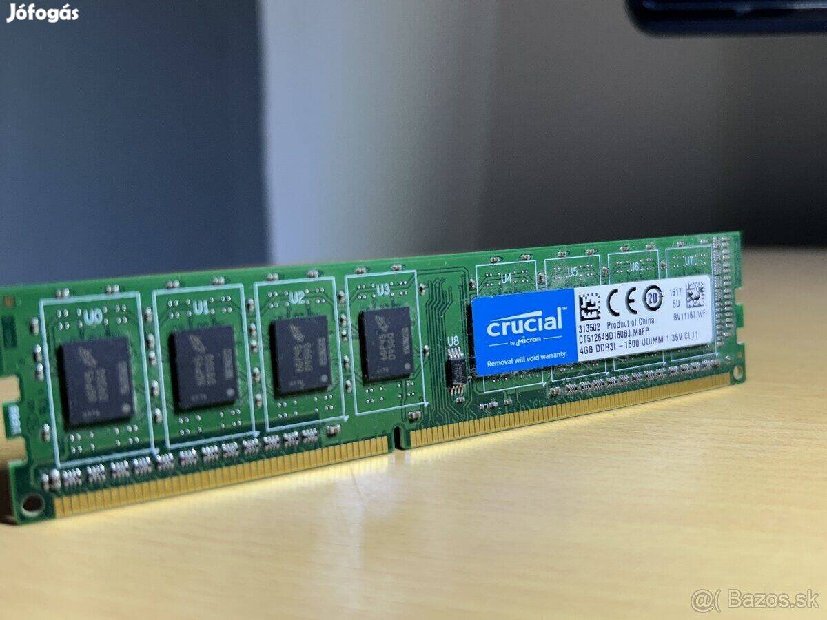 Crucial 4GB DDR3L 1600MHz CT51264BD160BJ (asztali gép)