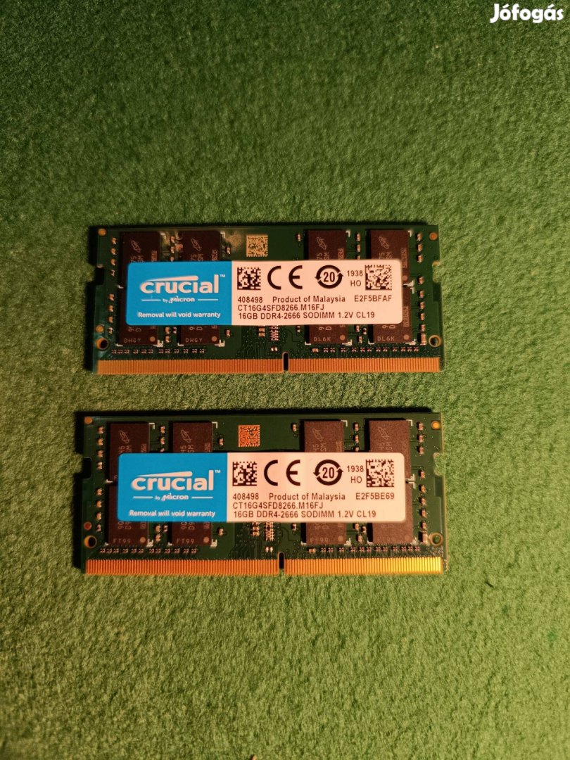 Crucial Laptop RAM 32GB (2x16) DDR4 2666MHz CL19 Sodimm SO-DIMM