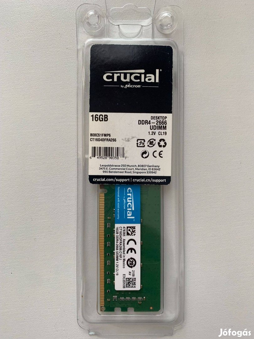 Crucial RAM 16 GB DDR4-2666 Udimm 1.2V CL19