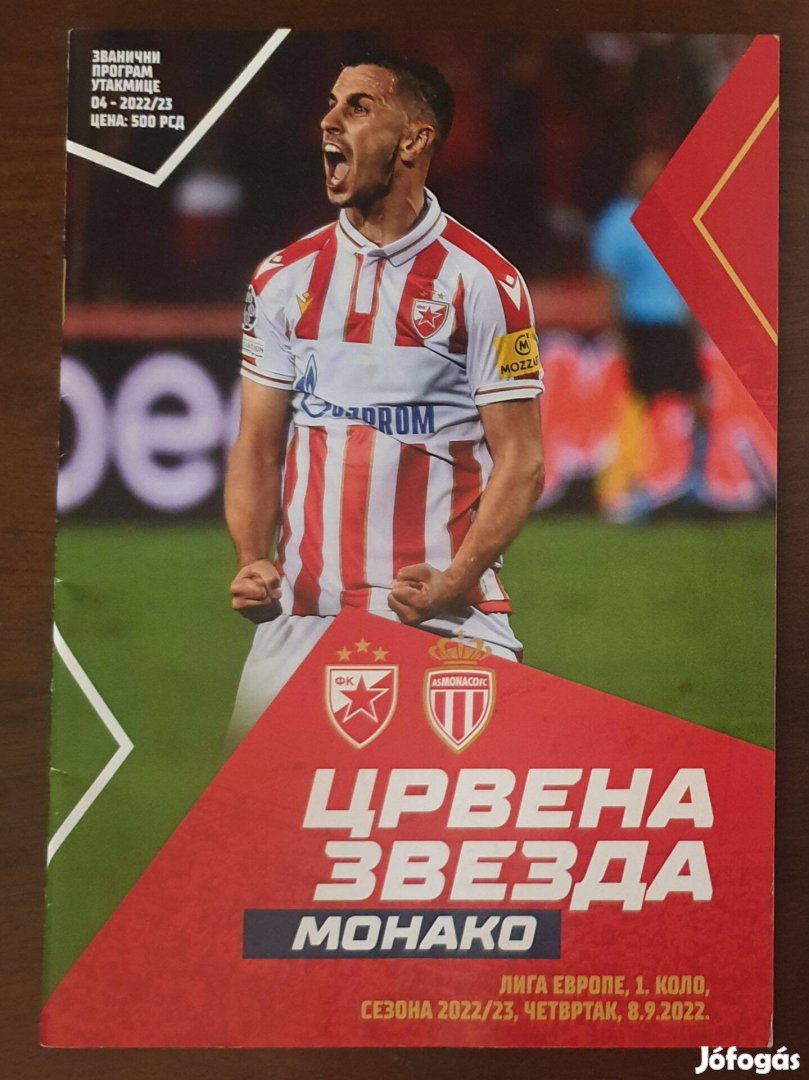 Crvena Zvezda - Monaco EL meccsfüzet