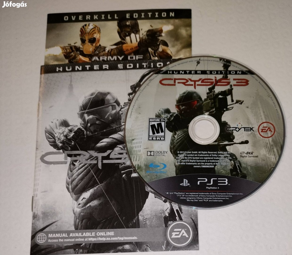 Crysis 3 PS3 játék eredeti tok nélkül 