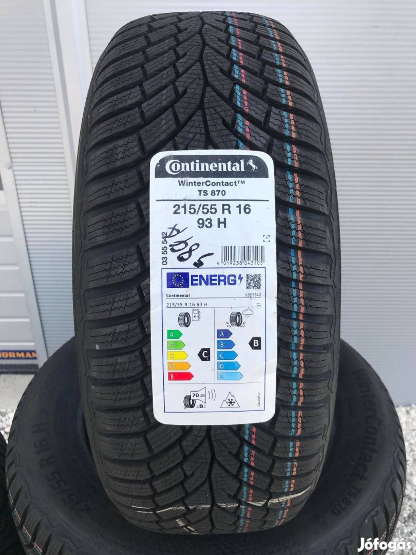 Csak 1 db! 215/55R16 215/55 R16 új Continental TS870 téli gumi ÁR/db