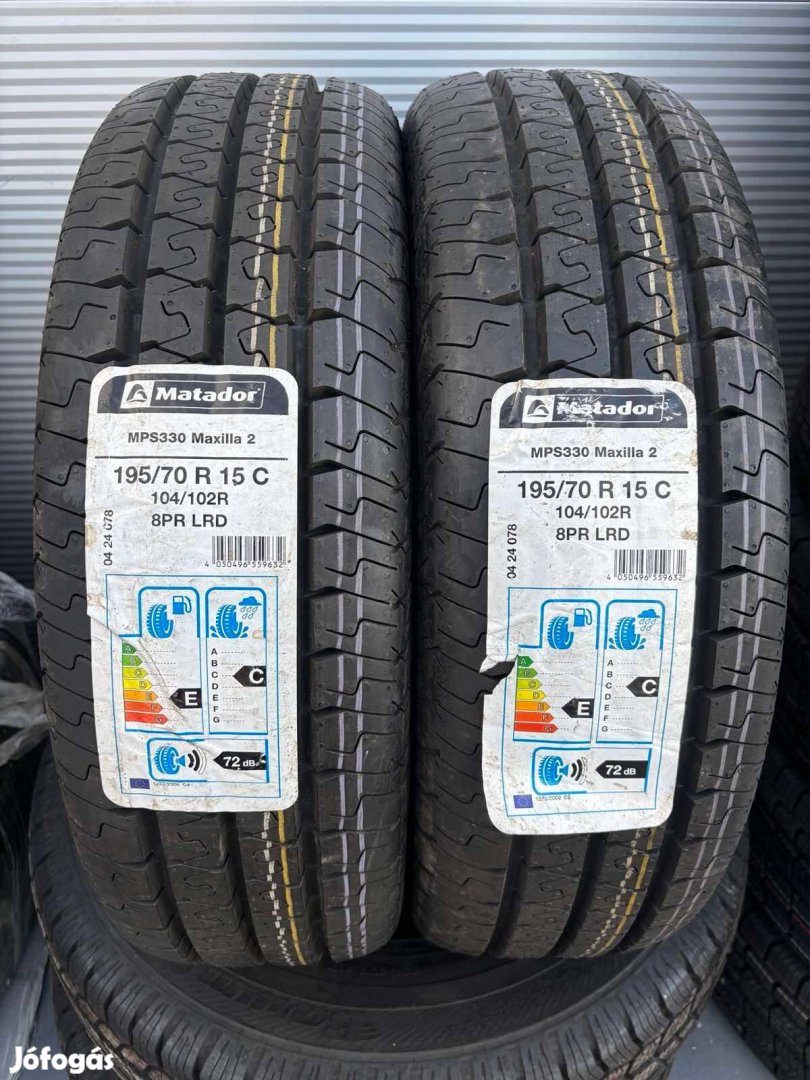 Csak 2 db 195/70R15C 195/70 R15C új Matador nyári gumi ÁR/db Dot21