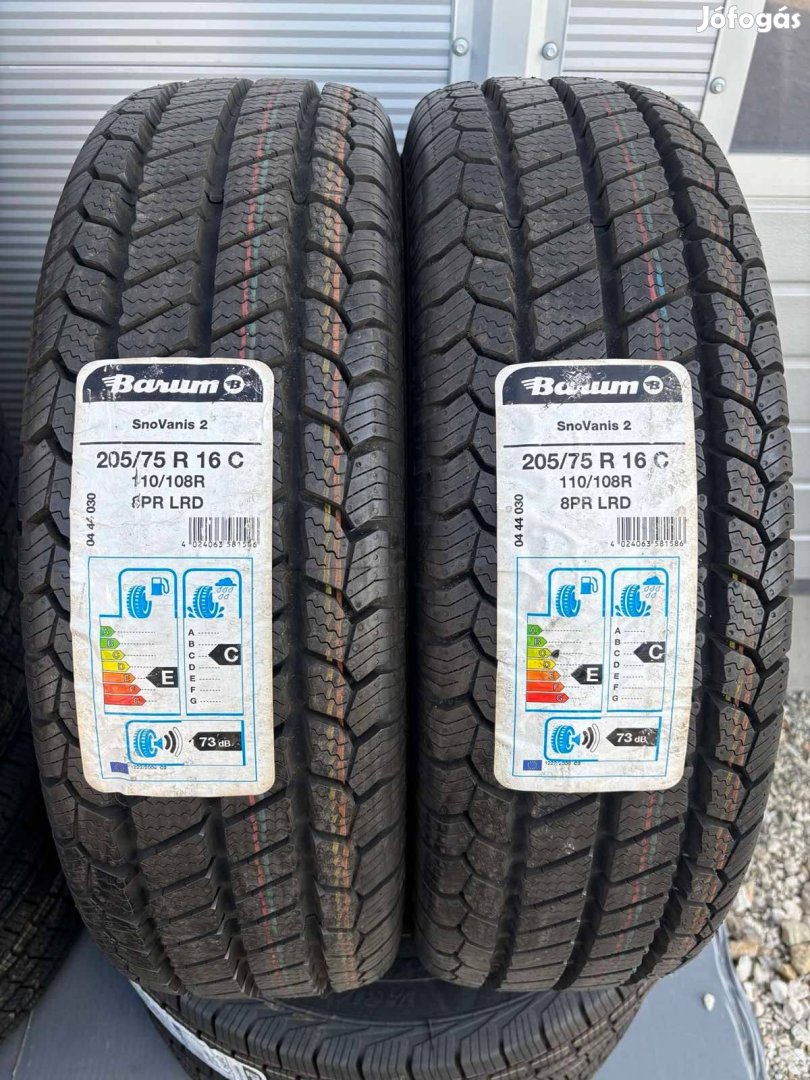 Csak 2 db 205/75R16C 205/75 R16C új Barum téli gumi ÁR/db Dot3919