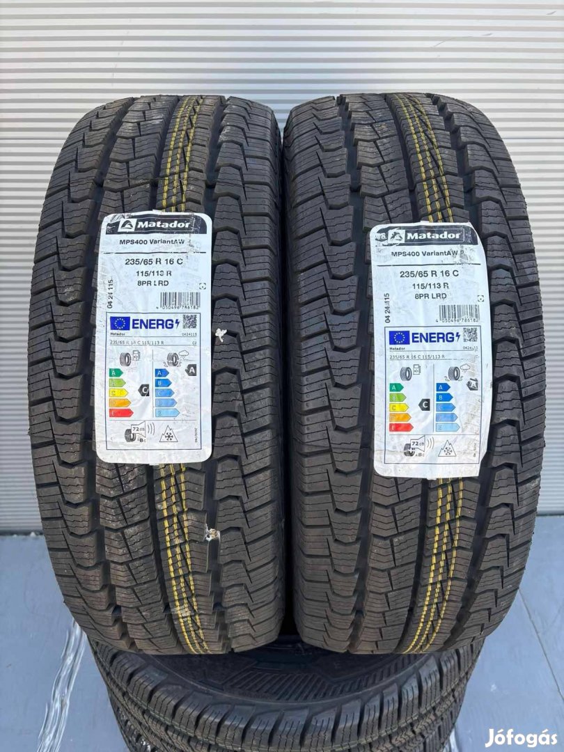 Csak 2 db 235/65R16C 235/65 R16C új Matador négyévszakos 4s gumi Dot24