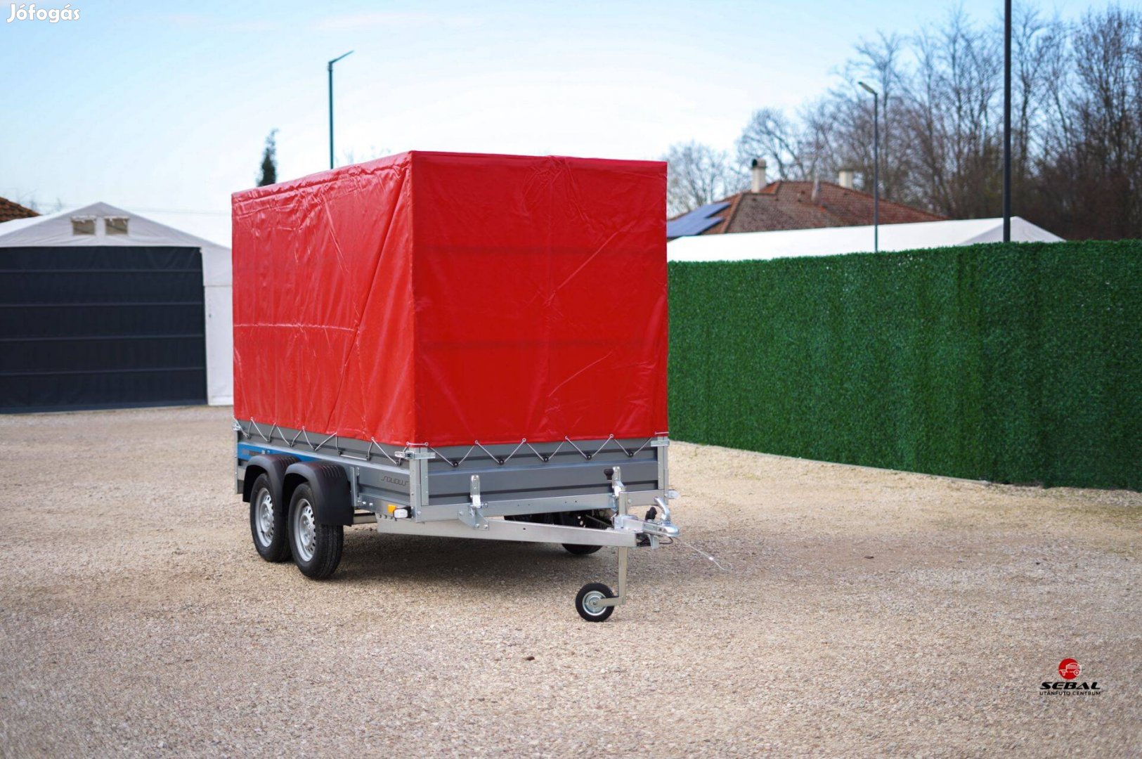 Csak november 30-ig Balatonszentgyörgyön új ponyvás utánfutó +rendszám