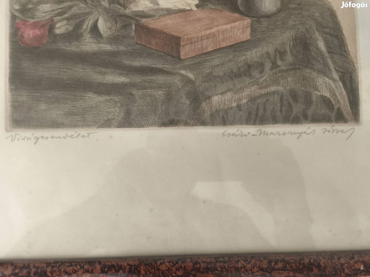 Csáki-Maronyák József Kossuth-díjas Virágcsendélet - rézkarc